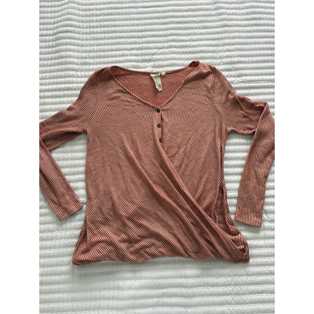 Blu Pepper Red Striped Top L